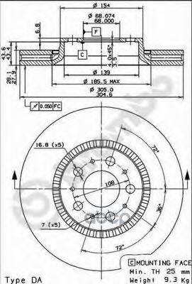 Диск Тормозной Brembo Painted Disc 09.9130.11 Brembo арт. 09.9130.11