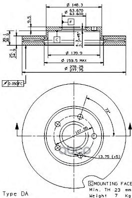 Диск тормозной 09.9464.11 Brembo арт. 09.9464.11
