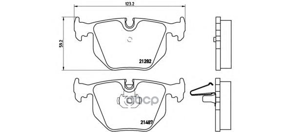 Колодки Тормозные Дисковые Задн. Bmw 3 Convertible (E46) 04/00-12/07 / Bmw 3 Coupe (E46) 02/99-12/06 Brembo арт. p06020