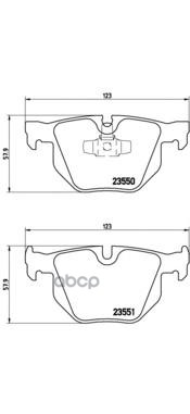 Колодки тормозные дисковые задн. BMW 3 SERIES (E90) 03/10-10/11  X1 (E84) 09/09-08/11 Brembo арт. p06039