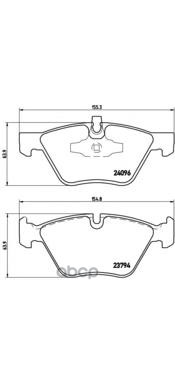 Колодки тормозные дисковые передн. BMW 1 (E81) 09/06-09/12 / BMW 1 (E87) 02/03-01/13 / BMW 1 Convert Brembo арт. p06040