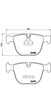 Колодки тормозные (Сзади) BMW X5 06-13 / X6 08-20 Brembo арт. P 06 050