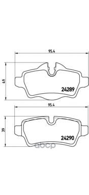 Колодки тормозные дисковые задн. MINI MINI (R56) 11/05-11/13 / MINI MINI CLUBMAN (R55) 10/06-06/14 / Brembo арт. p06052