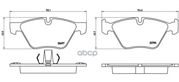 Колодки тормозные P06060 Brembo арт. P06060