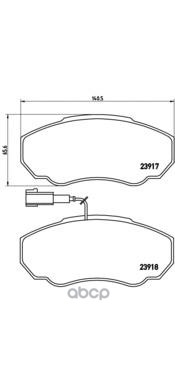 Колодки тормозные дисковые перед Brembo арт. P23091