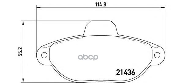 Колодки тормозные дисковые передн. FIAT PANDA (169_) 09/03-> / FIAT PANDA Van (169_) 03/04-> / FIAT Brembo арт. p23096