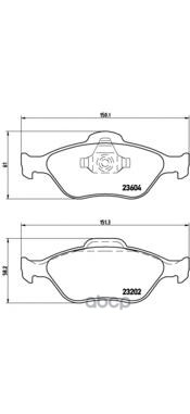 Колодки тормозные дисковые перед Brembo арт. P24055
