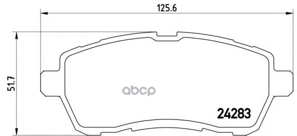 Колодки тормозные дисковые передн. FORD FIESTA Saloon 04/10-> / FORD FIESTA VI 06/08-> / FORD FIEST Brembo арт. p24072