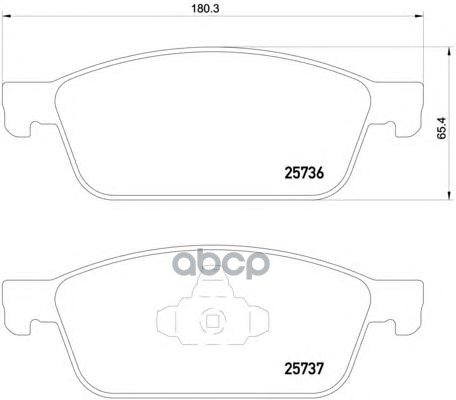 Колодки тормозные дисковые передн./задн. FORD FOCUS III 07/10-> / FORD FOCUS III Turnier 07/10-> / F Brembo арт. p24157