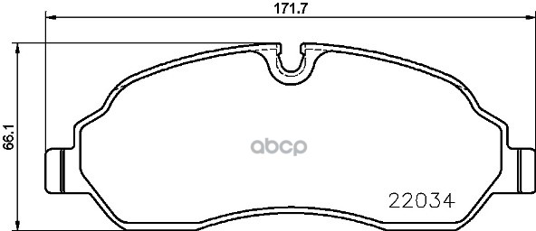 Колодки тормозные дисковые передн. FORD TRANSIT Box 08/13-> / FORD TRANSIT Bus 08/13-> / FORD TRANS Brembo арт. p24171