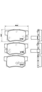 Колодки тормозные дисковые зад Brembo арт. P28022
