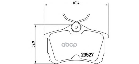 Колодки тормозные дисковые зад Brembo арт. P28030