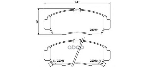 Колодки тормозные P28034 Brembo арт. P28034