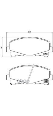 Колодки передние HONDA Accord 2008-> BREMBO P28043 Brembo арт. P28043