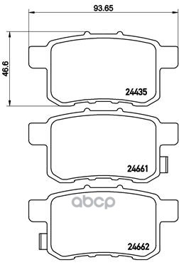 Колодки Задние Honda Accord 08-> Brembo P 28 072 Brembo арт. P 28 072