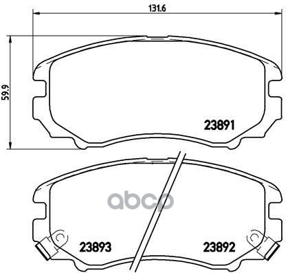 Колодки Тормозные Дисковые Передние Hyundai (Beijing) Moinca (Ming Yu) 08/08-12/14 / Hyundai (Beijing) Sonata (Ef) 12/02-12/1...