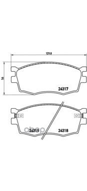 Колодки Тормозные Дисковые Передн. Hyundai Accent 02/06-12/13 / Hyundai Accent Iii (Mc) Brembo арт. p30026