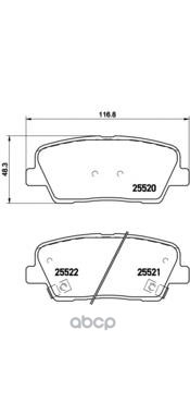 Колодки тормозные дисковые зад Brembo арт. P30063