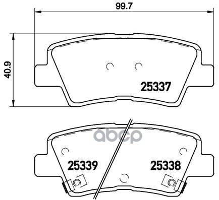 Колодки тормозные дисковые задние BAIC SENOVA X55 01/16-> / DODGE ATTITUDE (LA) 09/14-> / DODGE ATTI Brembo арт. P30067