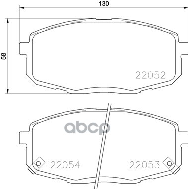 Колодки тормозные дисковые передние CHANGAN CS15 04/16-> / CHANGAN EADO I Saloon 03/12-> / CHANGAN E Brembo арт. P30077