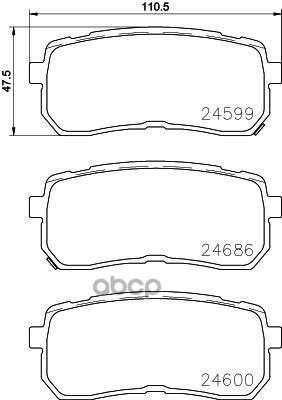 Колодки тормозные дисковые задн. KIA SORENTO III (UM) 01/15-> Brembo арт. p30080