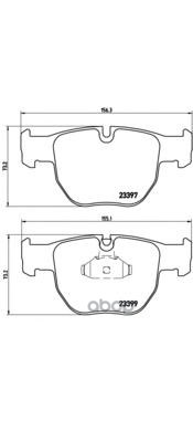 Колодки тормозные (Спереди) BMW 5-Series 95-04 / 7-Series 94-01 Brembo арт. P44012