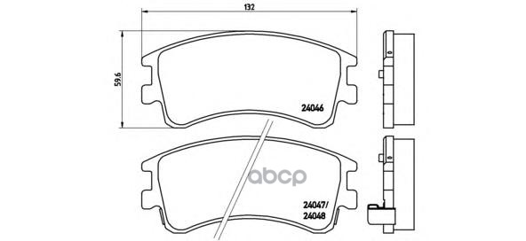 Колодки Тормозные Дисковые Передн. Mazda 6 Hatchback (Gg) 08/02-12/08 / Mazda 6 Saloon (Gg) 06/02-1 Brembo арт. p49032