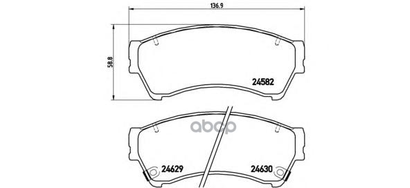 Колодки тормозные дисковые передн. MAZDA 6 Estate (GH) 12/07-07/13 / MAZDA 6 Hatchback (GH) 08/07-07 Brembo арт. p49039