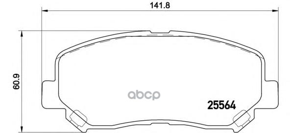 Колодки тормозные дисковые передн. MAZDA CX-5 (KE  GH) 11/11-> Brembo арт. p49045