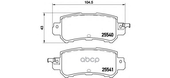 Колодки тормозные дисковые зад Brembo арт. P49047