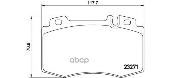 Колодки тормозные (Спереди) Mercedes-Benz C-Class 00-08 / E-Class 02-09 Brembo арт. P50041