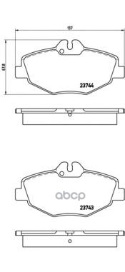Колодки тормозные дисковые передн. MERCEDES-BENZ (BBDC) E-CLASS (W211) 11/05-> / MERCEDES-BENZ E-CL Brembo арт. p50049