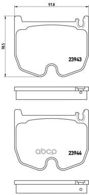 Колодки тормозные дисковые передн. MERCEDES-BENZ CLS (C219) 10/04-02/11 / MERCEDES-BENZ E-CLASS (W2 Brembo арт. p50062