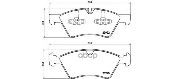 Колодки тормозные дисковые перед Brembo арт. P50063