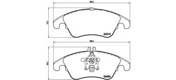 Колодки тормозные дисковые передн. MERCEDES-BENZ (BBDC) C-CLASS (W204) 01/08-> / MERCEDES-BENZ (BBD Brembo арт. p50069