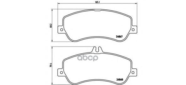 Колодки тормозные дисковые передн. MERCEDES-BENZ (BBDC) GLK Closed Off-Road Vehicle (X204) 04/12-> Brembo арт. p50086