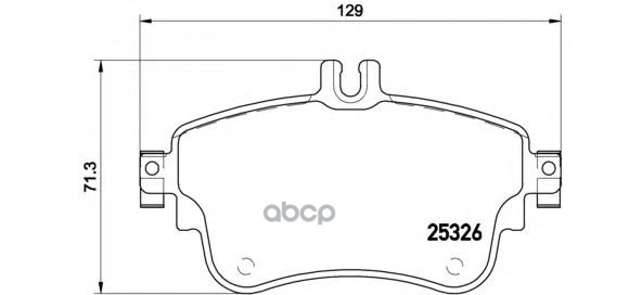 Колодки тормозные дисковые передн. MERCEDES-BENZ A-CLASS (W176) 06/12-> / MERCEDES-BENZ B-CLASS (W2 Brembo арт. p50094