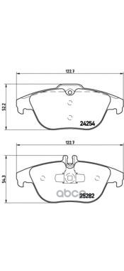 Колодки тормозные P50104 Brembo арт. P50104