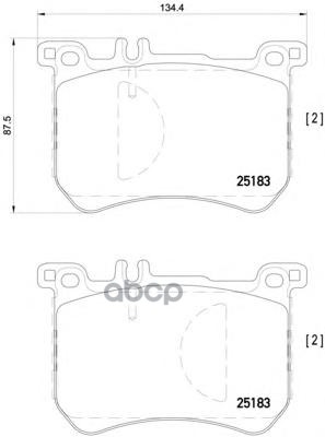 Колодки тормозные дисковые передн. MERCEDES-BENZ S-CLASS (W222  V222  X222) 05/13-> / MERCEDES-BENZ Brembo арт. p50111