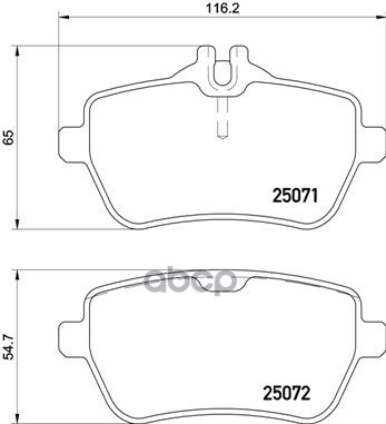 Колодки тормозные дисковые задн. MERCEDES-BENZ S-CLASS (W222  V222  X222) 05/13-> / MERCEDES-BENZ S- Brembo арт. p50117