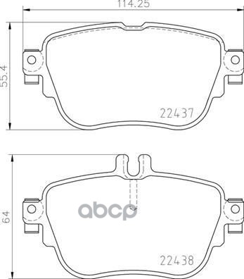 Колодки тормозные дисковые задн. MERCEDES-BENZ (BBDC) E-CLASS (W213) 01/16-> / MERCEDES-BENZ CLS (C2 Brembo арт. p50136