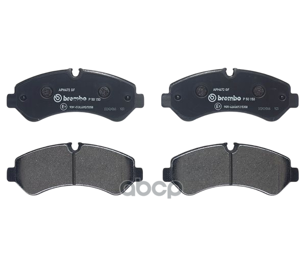 Колодки тормозные дисковые задн. MERCEDES-BENZ SPRINTER 5-t Platform/Chassis (B907) 02/18-> / MERCED Brembo арт. p50150