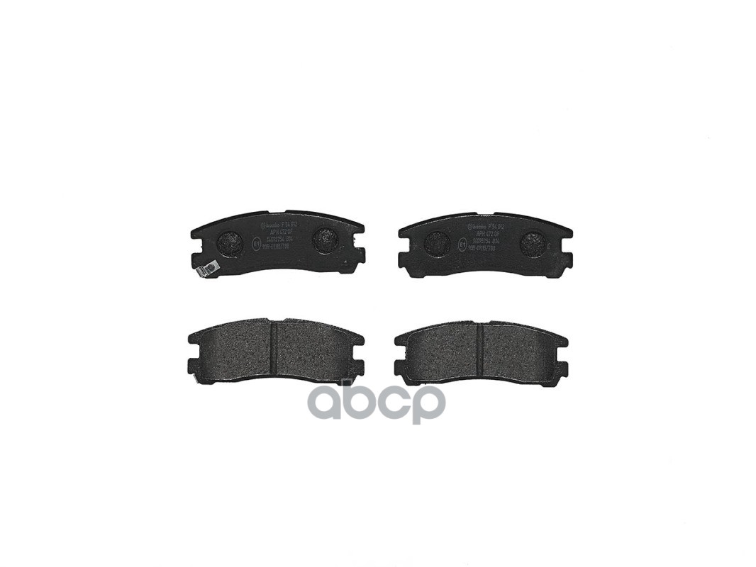 Колодки Тормозные Дисковые | Зад | Brembo арт. P54012