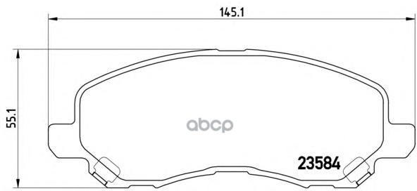 Колодки тормозные дисковые перед Brembo арт. P54030