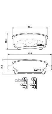Колодки тормозные P54034 Brembo арт. P54034