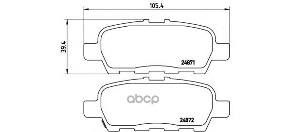 Колодки тормозные дисковые зад Brembo арт. P56068