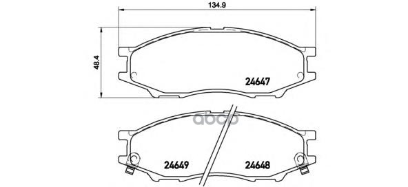 Колодки тормозные дисковые перед Brembo арт. P56083