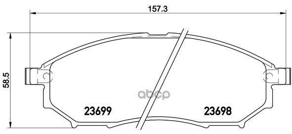 Колодки тормозные дисковые передн. INFINITI EX 09/07-> / INFINITI G Convertible 09/10-> / INFINITI G Brembo арт. p56094