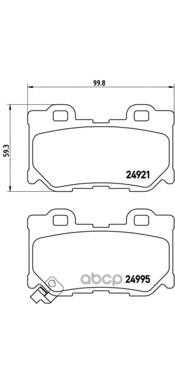 Колодки тормозные дисковые задн. INFINITI FX 10/08-> / INFINITI G Convertible 09/10-> / INFINITI G C Brembo арт. p56095