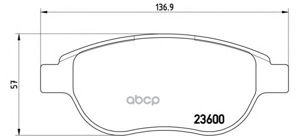 Колодки тормозные дисковые перед Brembo арт. P61068